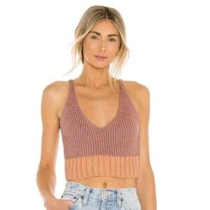 Free People Tank Top Cropped Here All Day Brami Size Small New